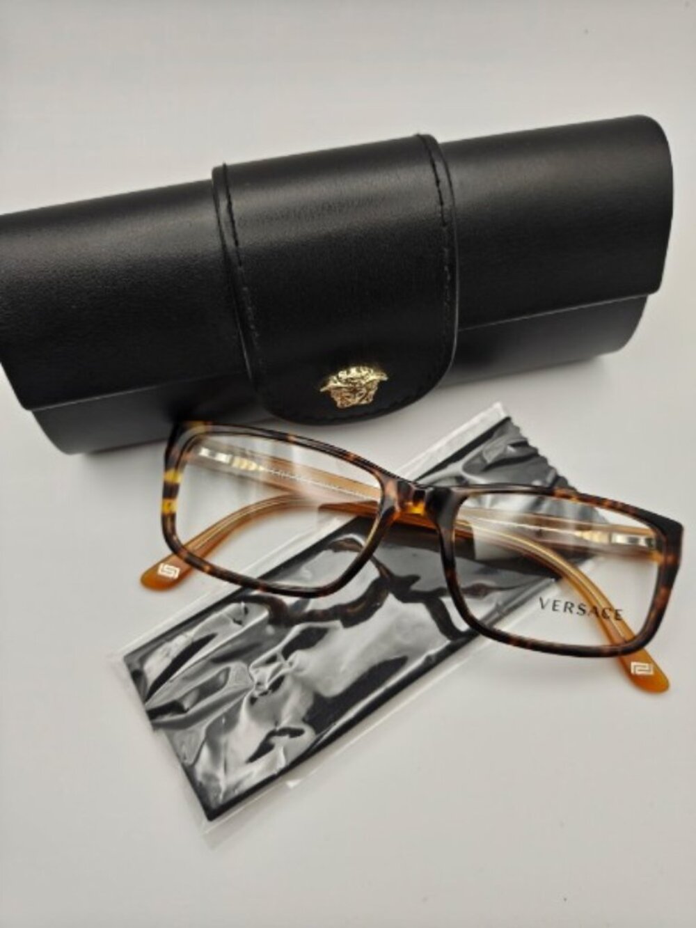 Authentic Versace Mod. 3154 Tortoiseshell Optical Eyeglass Frames with Case